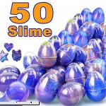 Dreamfun 50 Pack Easter Fluffy Slime Colorful Easter Egg Slime Putty Stress Relief Toy Sludge Toys for Kids Students DIY Birthday Party Favors  B07Q31MP85